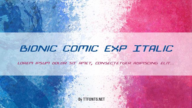 Bionic Comic Exp Italic example